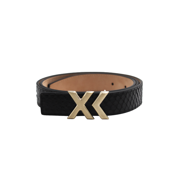 XK Belt in Black Python
