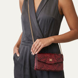 The Met Clutch in Wine