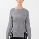 Cashmere Corset Sweater in Gray