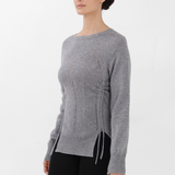 Cashmere Corset Sweater in Gray