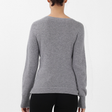 Cashmere Corset Sweater in Gray
