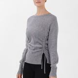 Cashmere Corset Sweater in Gray