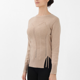 Cashmere Corset Sweater in Camel