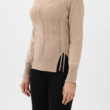 Cashmere Corset Sweater in Camel