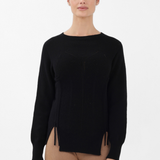 Cashmere Corset Sweater in Black