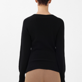 Cashmere Corset Sweater in Black