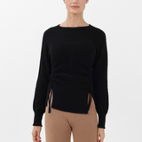 Cashmere Corset Sweater in Black