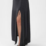 Cashmere Long Skirt in Gray