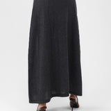 Cashmere Long Skirt in Gray
