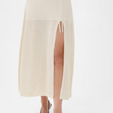 Cashmere Long Skirt in White
