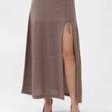 Cashmere Long Skirt in Sand