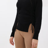 Cashmere Corset Sweater in Black