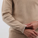 Cashmere Crew Neck Sweater in Camel