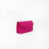 Le Clutch in Hot Pink Croc