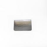 Le Clutch in Chrome Silver Croc