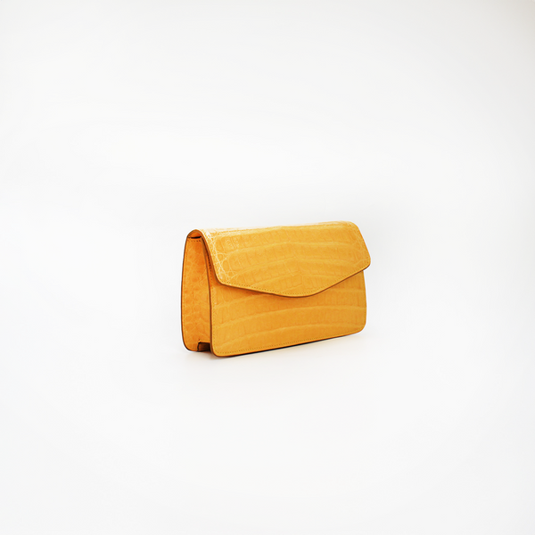 Le Clutch in Yellow Croc