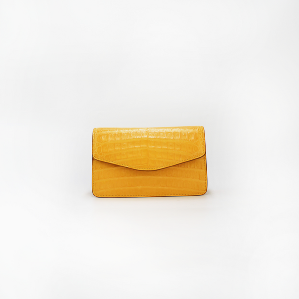 Le Clutch in Yellow Croc