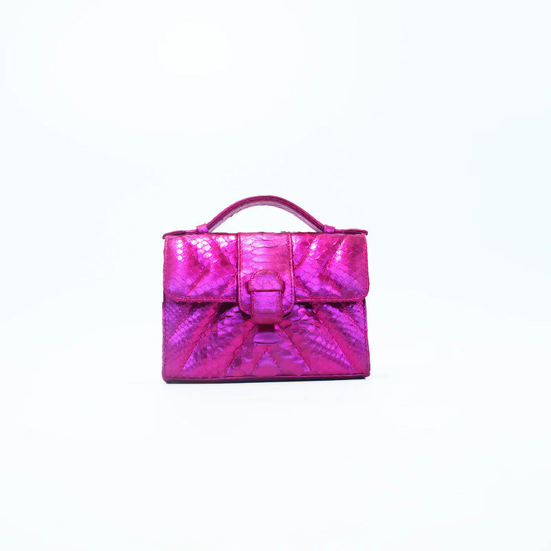 Pink metallic handbag hot sale