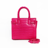 Le Tote Medium in Hot Pink Croc