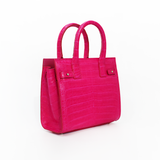Le Tote Medium in Hot Pink Croc