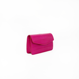 Le Clutch in Hot Pink Croc