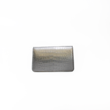 Le Clutch in Chrome Silver Croc