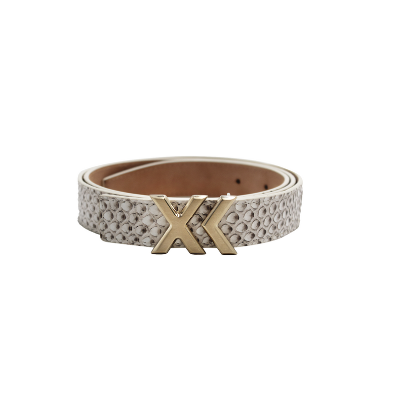 XK Mini Belt in Natural Python 25mm