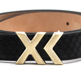 XK Belt in Black Python