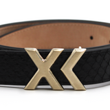 XK Mini Belt in Black Python 25mm