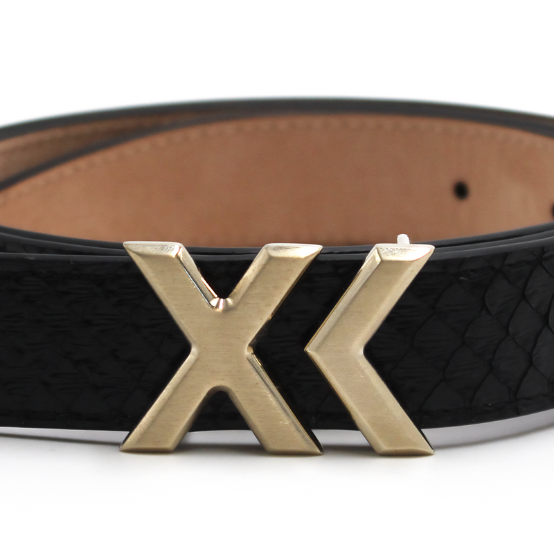 XK Mini Belt in Black Python 25mm