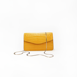 Le Clutch in Yellow Croc