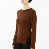 Cashmere Corset Sweater in Brown