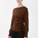 Cashmere Corset Sweater in Brown