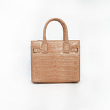 Le Tote Small in Pale Pink Croc