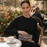 The Met Clutch in Gunmetal