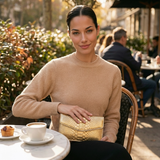 The Met Clutch in Gold