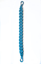 Acrylic Chain  Chunky  in Blue w/Crystals
