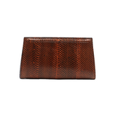 Ivy Clutch in Fuchsia and Terracotta Water Snake