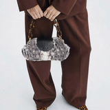 Serena in Faux Fur/Black Leather