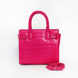 Le Tote Medium in Hot Pink Croc