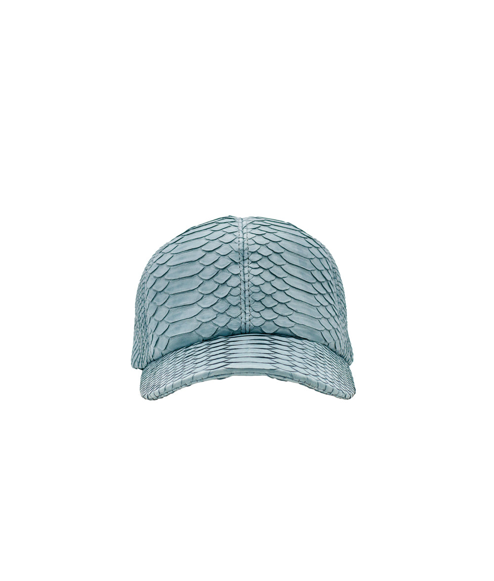 Blue Python Cap Caps, baseball cap, hat, python, exotic, python hat, – Ximena Kavalekas