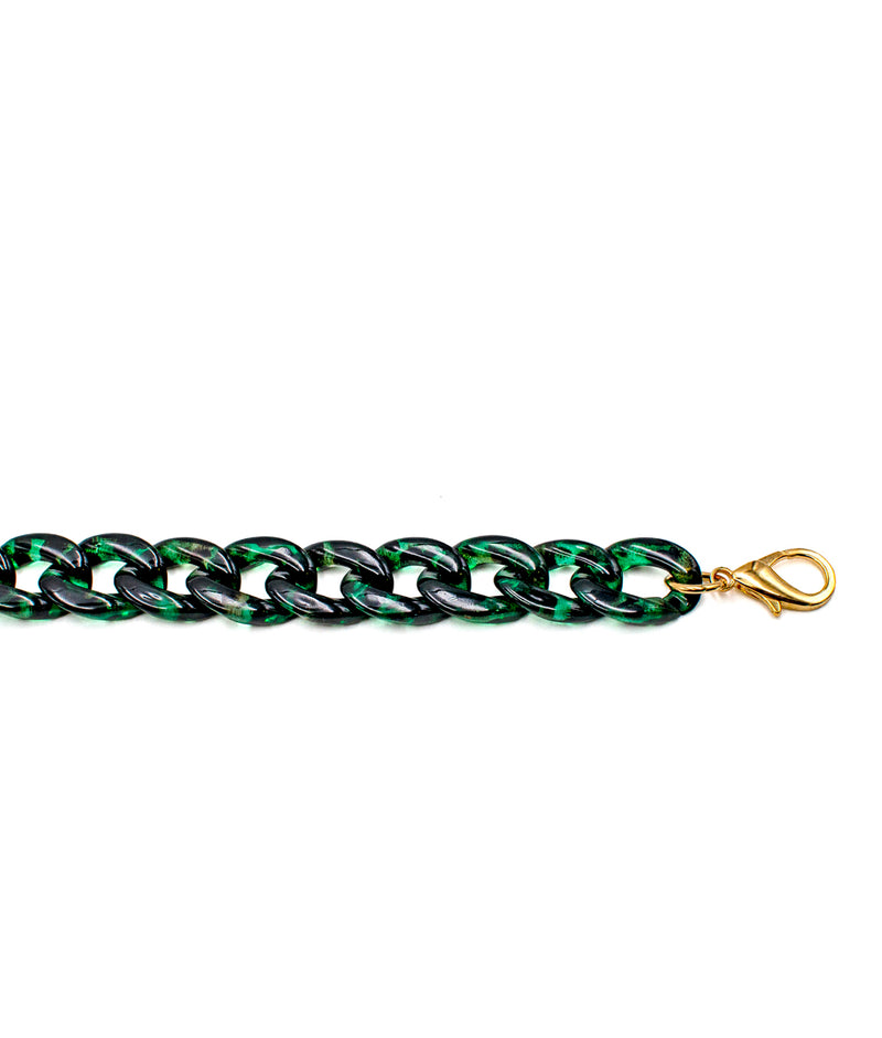 Acrylic Chain Small in Dark Green